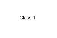 Class 1 - 1